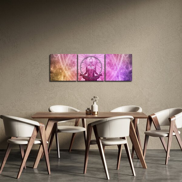 Obraz - Meditační aura (s hodinami) (90x30 cm)