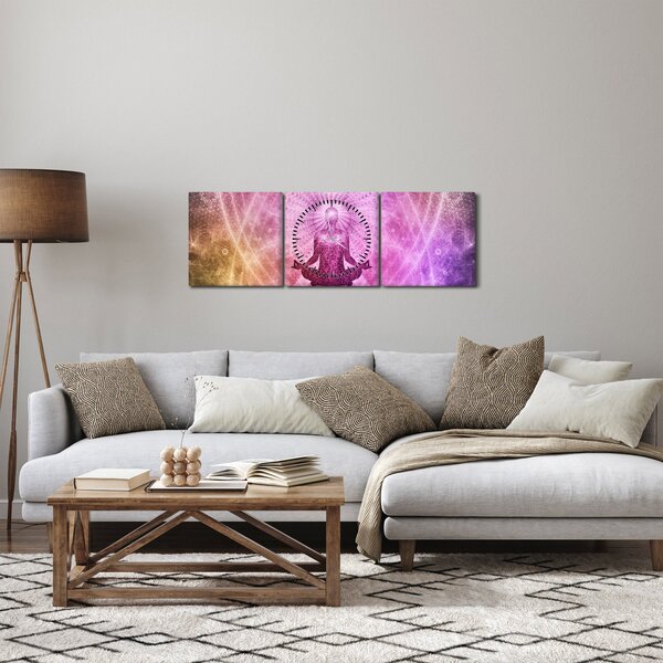 Obraz - Meditační aura (s hodinami) (90x30 cm)