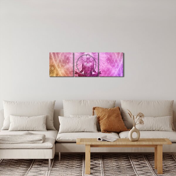 Obraz - Meditační aura (s hodinami) (90x30 cm)