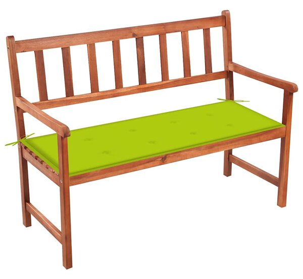 Zahradní lavice s poduškou 120 cm masivní akáciové dřevo 3063779