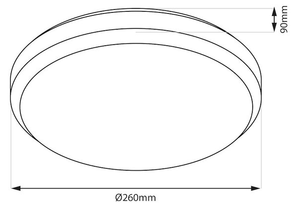 Stropní svítidlo Liria, 1x bílé plastové stínítko, (fi 26cm), b