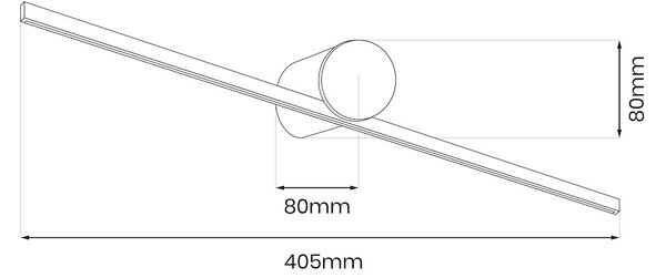 Nástěnné LED svítidlo Artist, 1x LED 6w, 4000k, (40 cm)