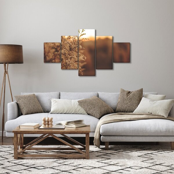 Obraz kvetoucí trávy (125x70 cm)