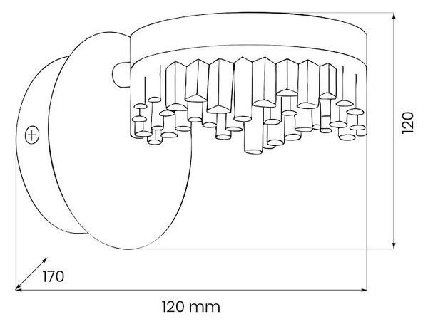 Nástěnné LED svítidlo Preciosa, 1x LED 4w, 4000k, g
