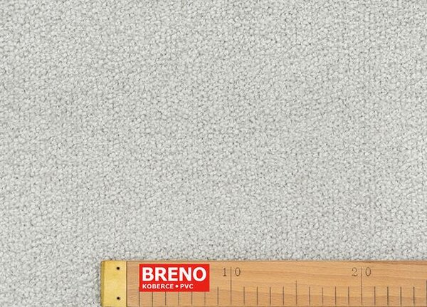 Breno Metrážový koberec GROOVE 900 světle šedý, šíře 400 cm, Šedá