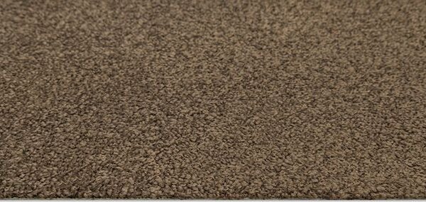Breno Metrážový koberec GROOVE 855 tmavě hnědý, šíře 400 cm, Hnědá