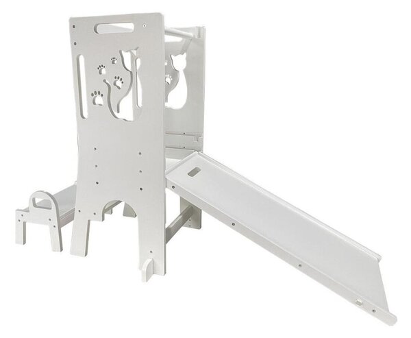2Kids Toys - Rostoucí učící věž Kočka se skluzavkou a tabulí