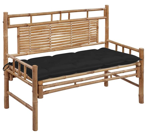 Zahradní lavice s poduškou 120 cm bambus 3063898