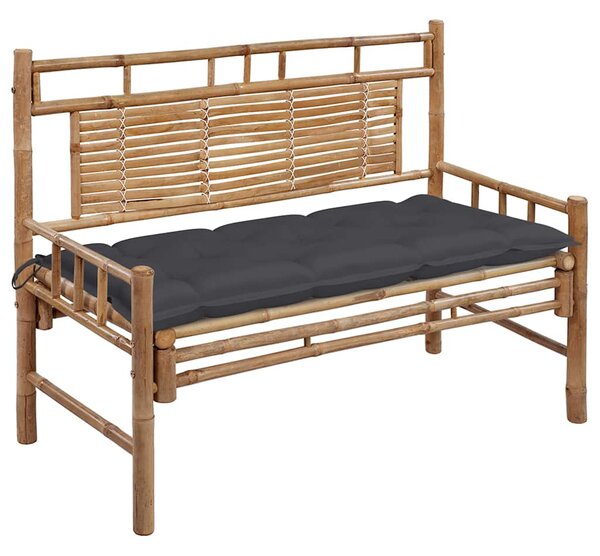 Zahradní lavice s poduškou 120 cm bambus 3063891