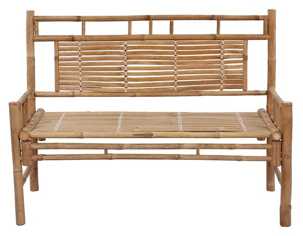 Zahradní lavice s poduškou 120 cm bambus 3063881