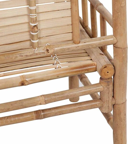 Zahradní lavice s poduškou 120 cm bambus 3063896