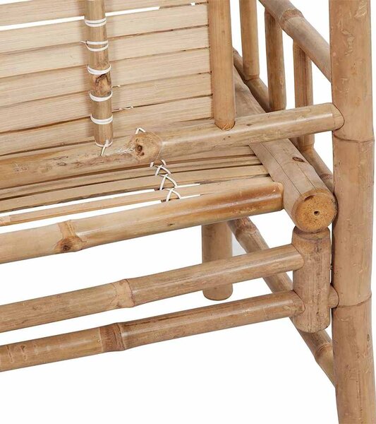 Zahradní lavice s poduškou 120 cm bambus 3063881