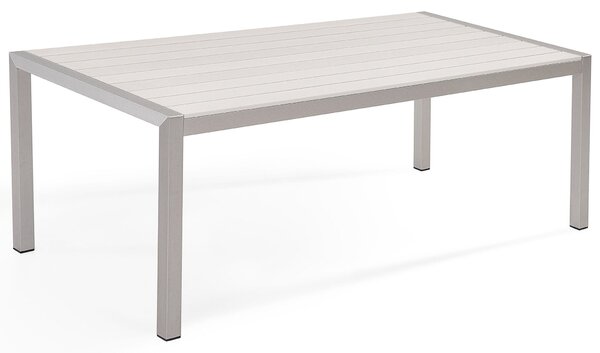 Hliníkový zahradní stůl 180 x 90 cm bíly VERNIO