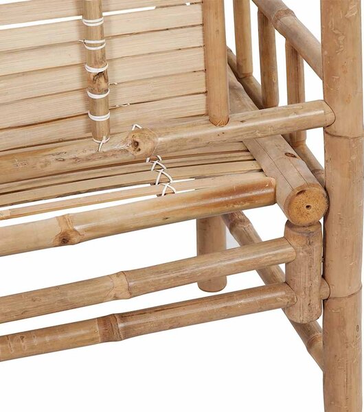 Zahradní lavice s poduškou 120 cm bambus 3063892
