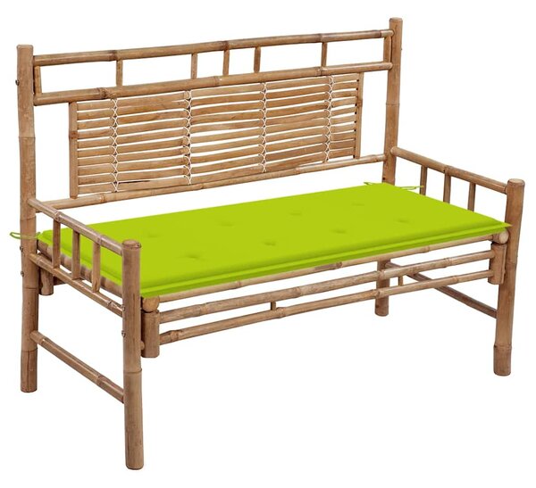 Zahradní lavice s poduškou 120 cm bambus 3063887