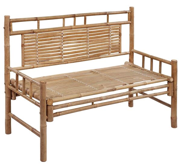 Zahradní lavice s poduškou 120 cm bambus 3063896