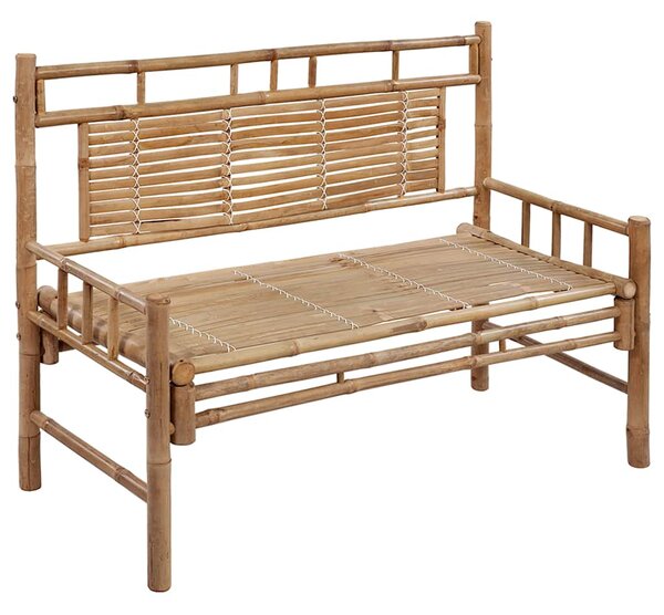 Zahradní lavice s poduškou 120 cm bambus 3063892