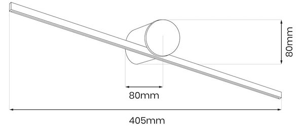 Nástěnné LED svítidlo Artist, 1x LED 6w, 4000k, (40 cm), g