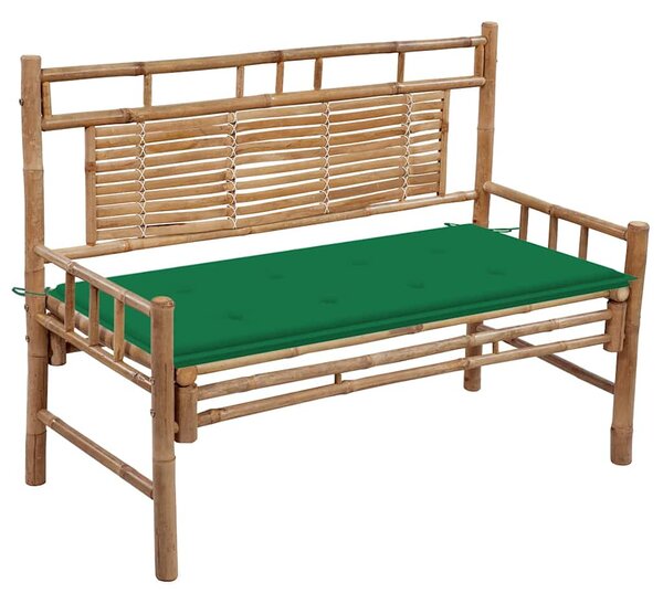 Zahradní lavice s poduškou 120 cm bambus 3063881