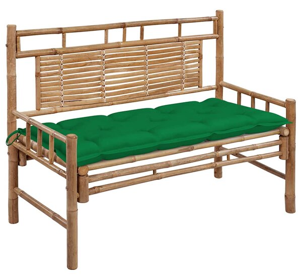 Zahradní lavice s poduškou 120 cm bambus 3063896