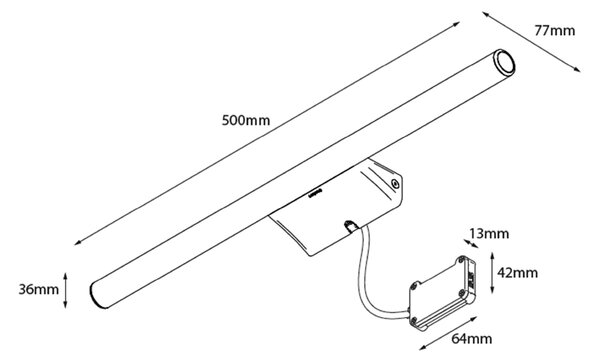 Sapho Sapho, IRENE 2 LED svítilna, 9W, 500x35x77mm, chrom, E27556CI
