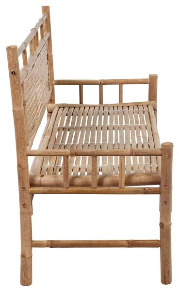 Zahradní lavice s poduškou 120 cm bambus 3063896