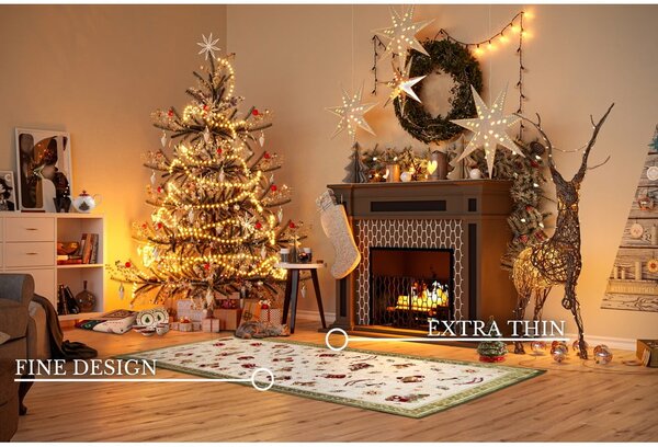 Zelený běhoun s vánočním motivem s příměsí bavlny 80x200 cm Toy's Delight Green Christmas – Villeroy&Boch