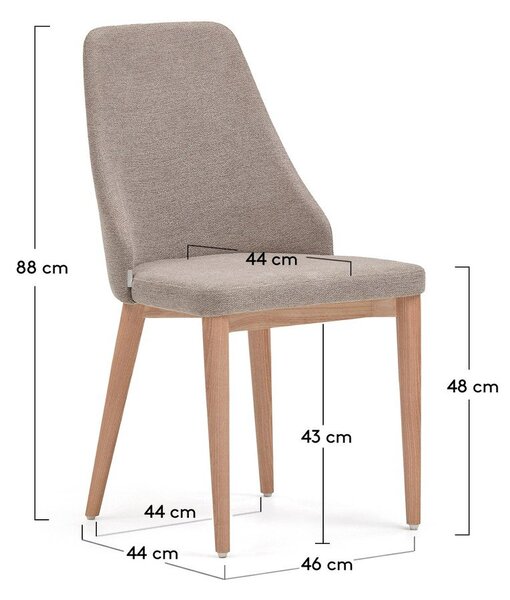 Béžová jídelní židle Rosie – Kave Home