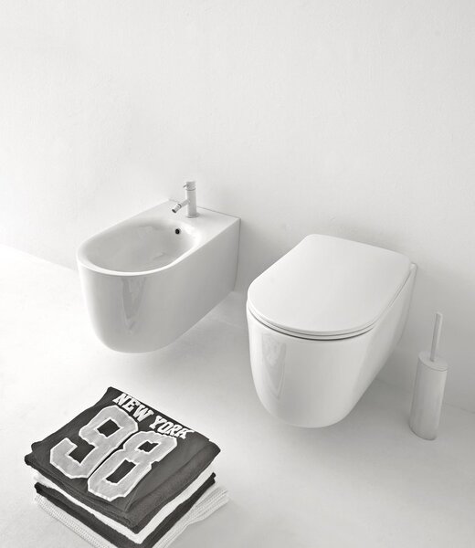 Kerasan Kerasan, NOLITA WC sedátko, SLIM, Soft Close, bílá, 539101