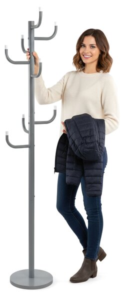 Stojací věšák WIKTOR 175 cm – šedý