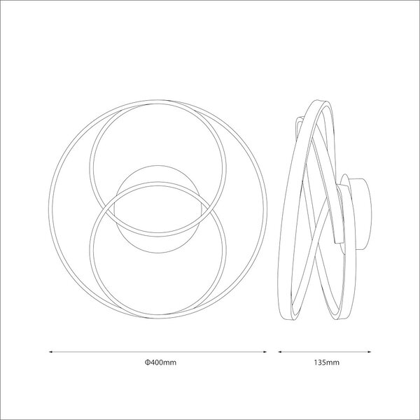 Stropní LED svítidlo Turner, 1x LED 32w, 4000k, b