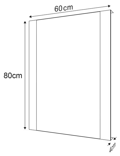 Sapho Sapho, DURANGO zrcadlo s LED osvětlením 60x80cm, bezdotykový sensor, DG060