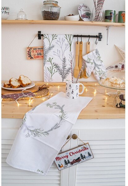 Bavlněné utěrky v sadě 2 ks 50x70 cm Christmas Twigs – Butter Kings