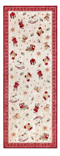 Červený běhoun s vánočním motivem s příměsí bavlny 80x200 cm Toy's Delight Red Christmas – Villeroy&Boch