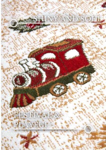 Červený běhoun s vánočním motivem s příměsí bavlny 80x200 cm Toy's Delight Red Christmas – Villeroy&Boch