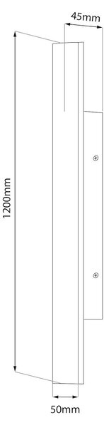 Exteriérové ​​nástěnné LED svítidlo Wow, 1x LED 20w, 3CCT, černá, (120 cm)