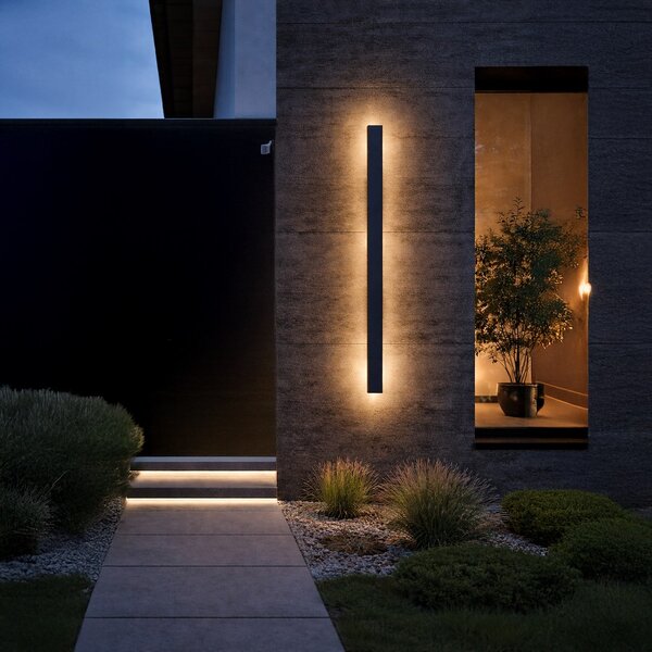 Exteriérové ​​nástěnné LED svítidlo Wow, 1x LED 20w, 3CCT, černá, (120 cm)