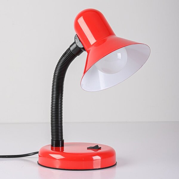 Stolní lampa Mentor, 1x červené stínítko, r