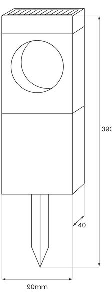 Exteriérová solární zapichovací svítidlo Cyklop