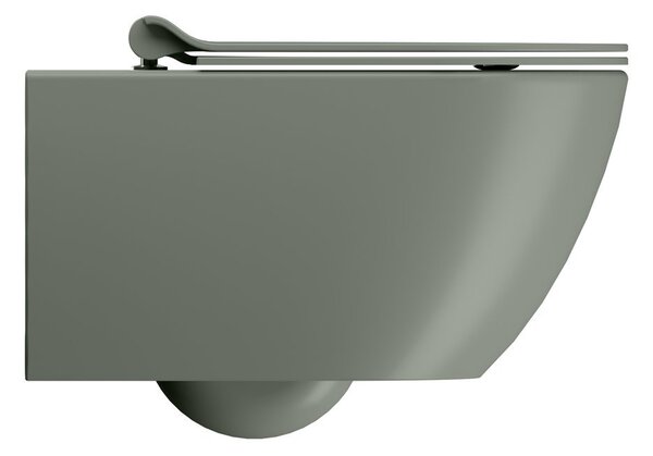 GSI GSI, PURA závěsná WC mísa, Swirlflush, 55x36 cm, agave dual-mat, 881504