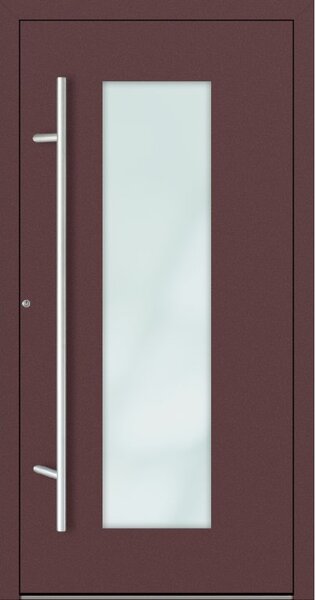 Hliníkové vchodové dveře FM Turen Premium P90 M08 červenohnědá RAL3099