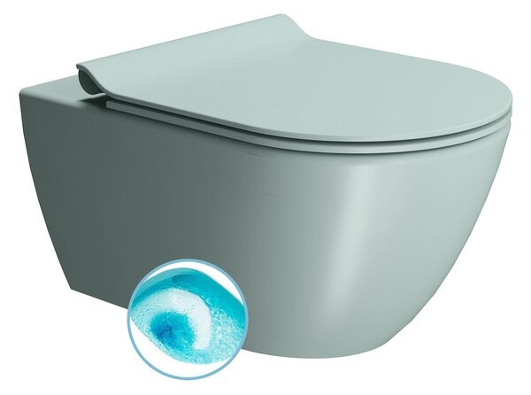 GSI GSI, PURA závěsná WC mísa, Swirlflush, 36x55cm, ghiaccio dual-mat, 881515