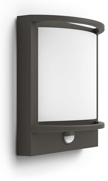 Philips LED Venkovní nástěnné svítidlo Samondra s pohybovým čidlem 17392/93/P0 antracitové 2700K