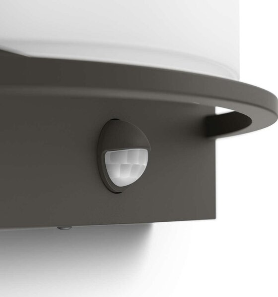 Philips LED Venkovní nástěnné svítidlo Samondra s pohybovým čidlem 17392/93/P0 antracitové 2700K