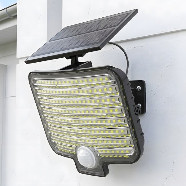 Exteriérové ​​solární nástěnné LED svítidlo Alex, 1x LED 5,5w, černá, pohybový senzor