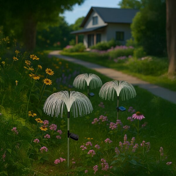Exteriérové ​​solární zapichovací svítidlo Umbrella, RGB