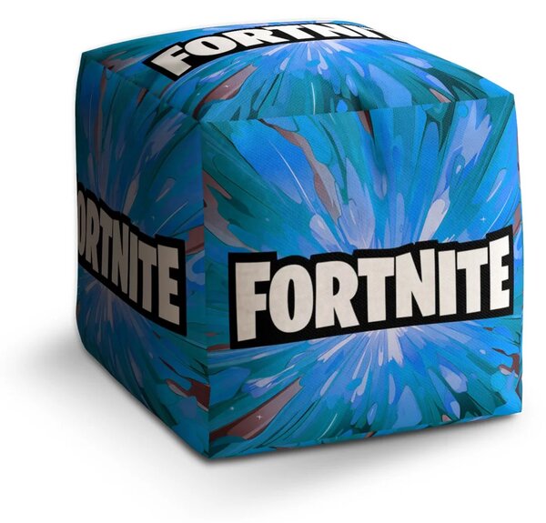 Sablio Taburet Cube FORTNITE modrá - 40x40x40 cm