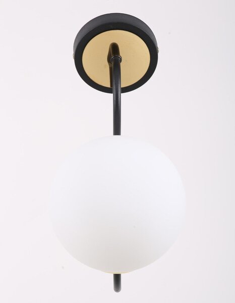 Černobílé nástěnné svítidlo ø 15 cm Oslo – Squid Lighting