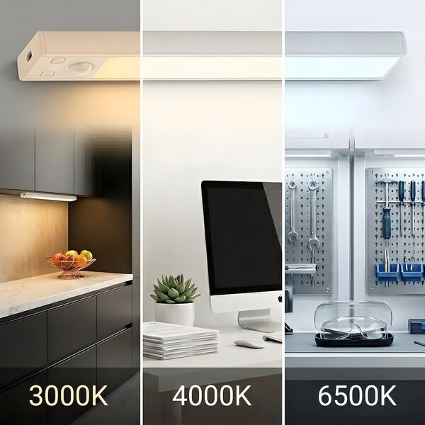 LED svítidlo Viro, 1x LED 1w, 3000-6500k, 3CCT, (30 cm), senzor pohybu a soumraku, w, sada 2ks
