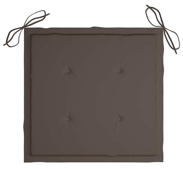 Zahradní židle 6 ks taupe podušky masivní teak 3073039